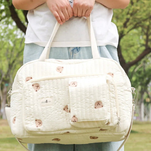 Grand sac à langer avec motif porté