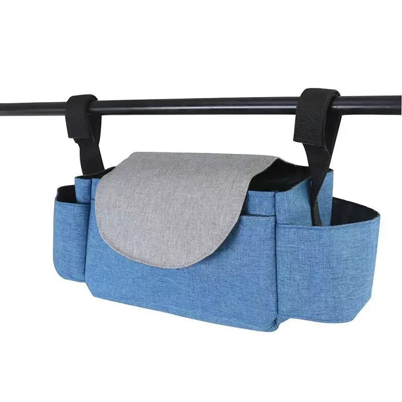 Petit sac à langer pour poussette bleu