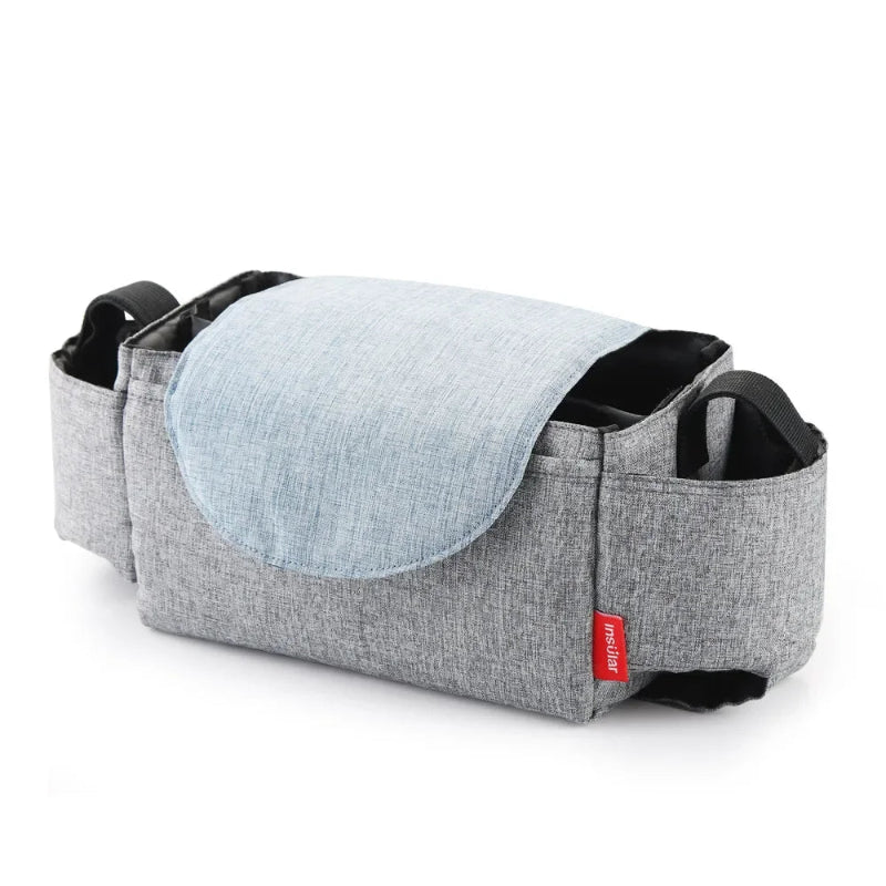 Petit sac à langer pour poussette gris