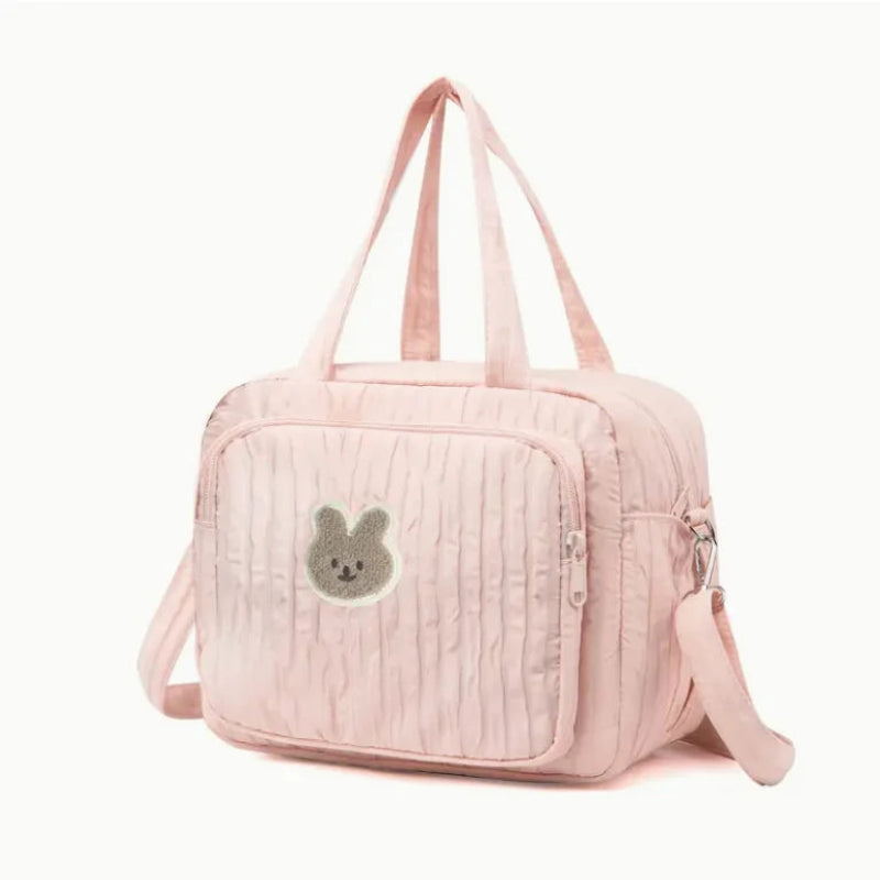 Sac à langer avec bandoulière rose