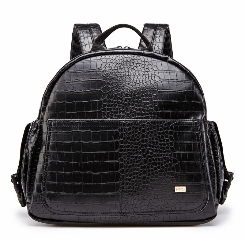 Sac à dos à langer écaille noir Soboba