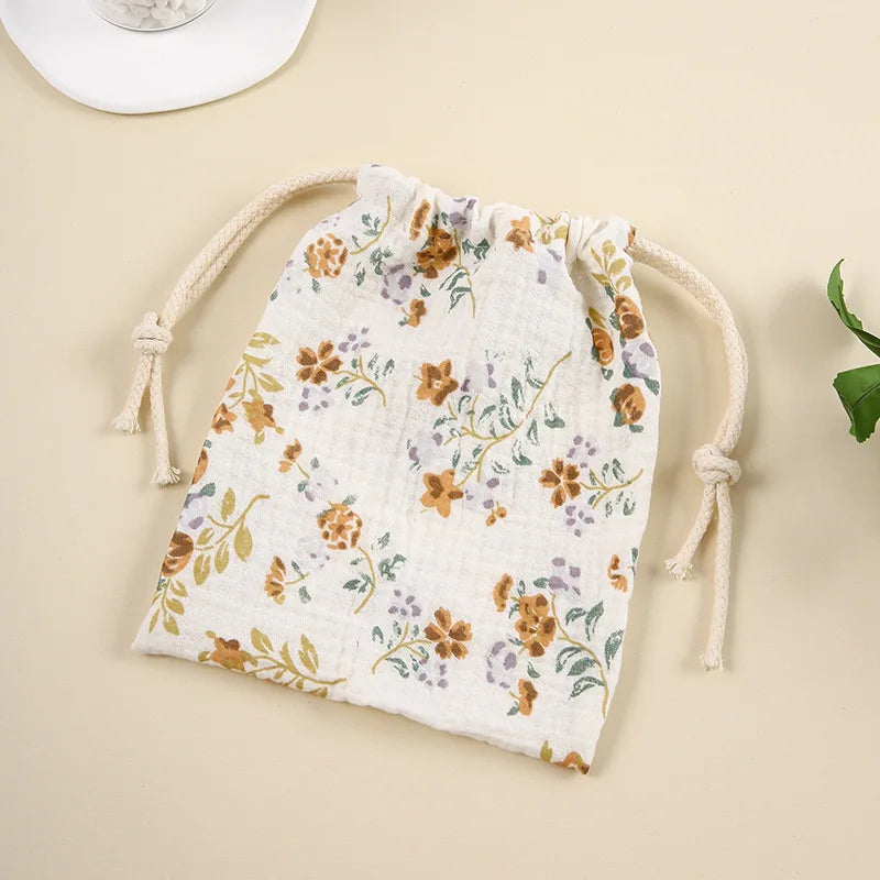 Sac à couche coton motif fleur