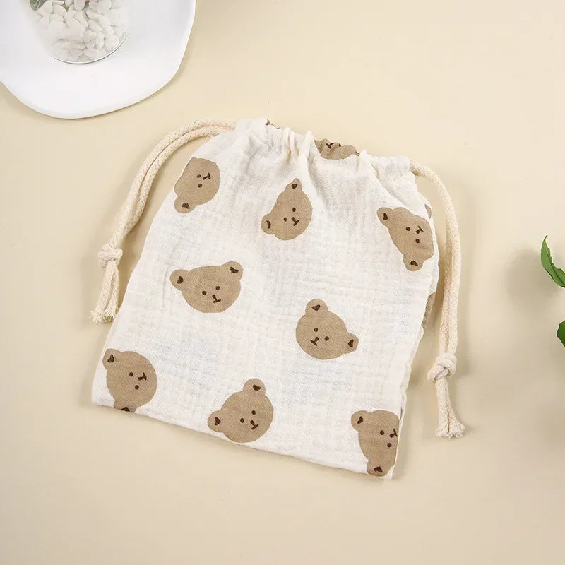 Sac à couche coton tête ours