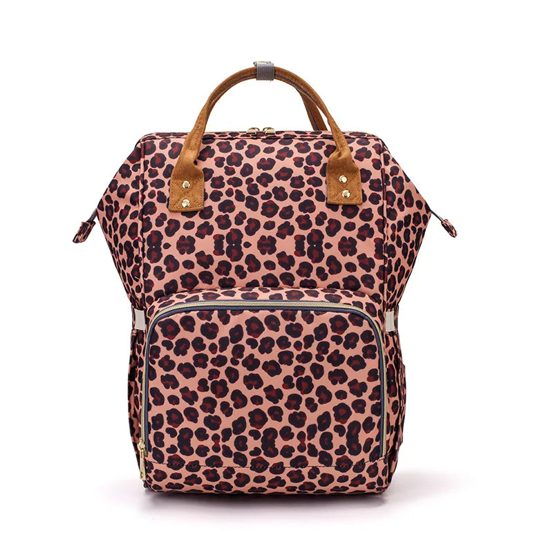 Sac à dos léopard de face