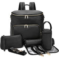 Sac à langer en cuir noir