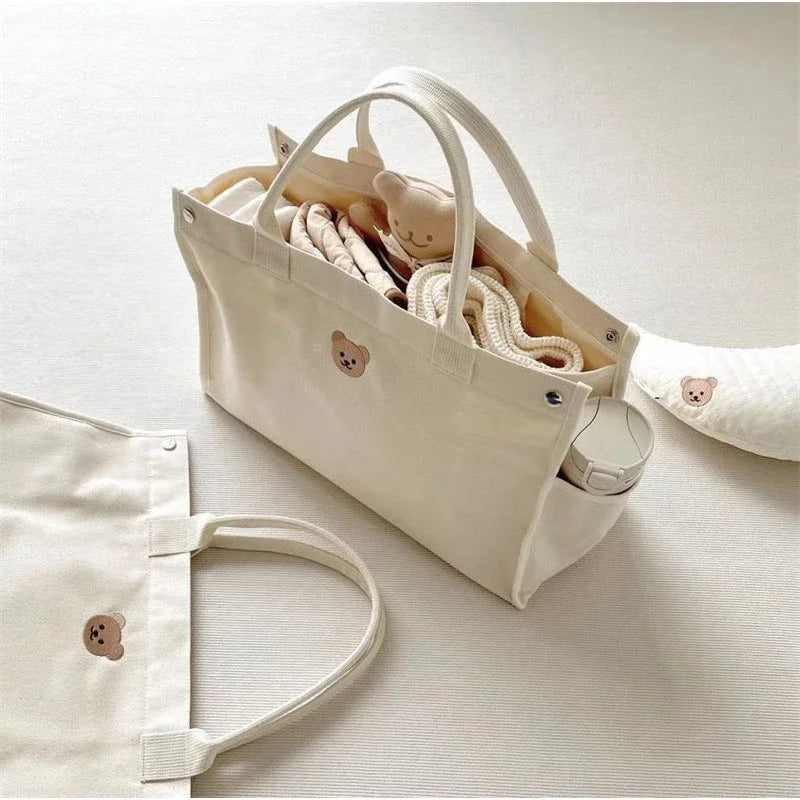 Sac à langer grand motif ourson rangement