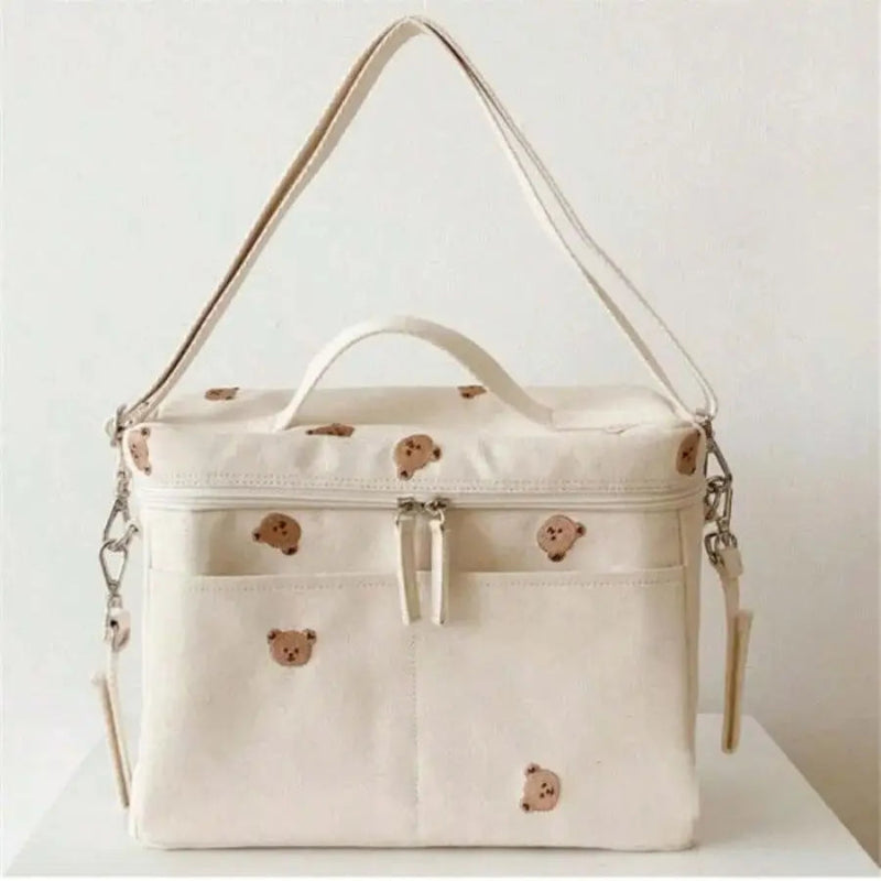 Sac à langer motifs petit ourson avec poignée 