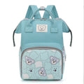 Sac à langer oursons bleu sur fond blanc
