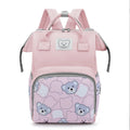 Sac à langer ourson rose de face 