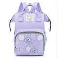 Sac à langer oursons violet sur fond blanc