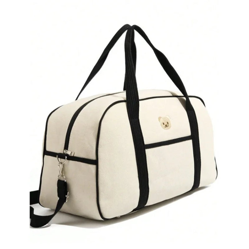 Sac pour maman ourson noir et beige