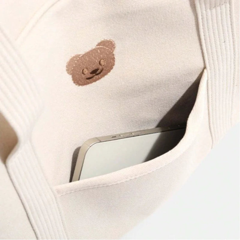 Poche téléphone du sac pour maman ourson blanc