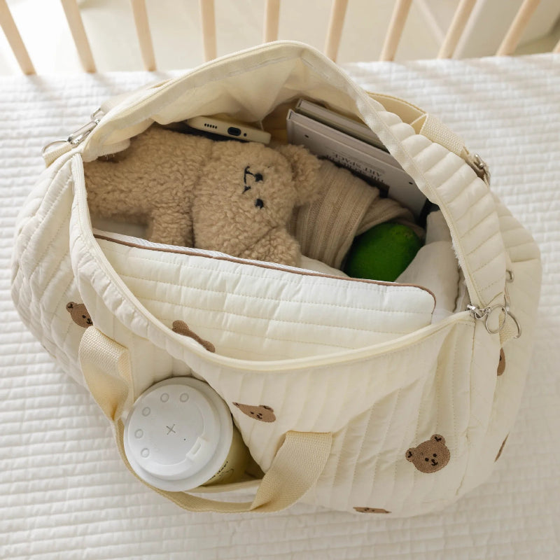 Rangement du grand sac à langer avec bandoulière 