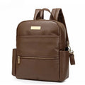 Sac à dos à langer imperméable marron