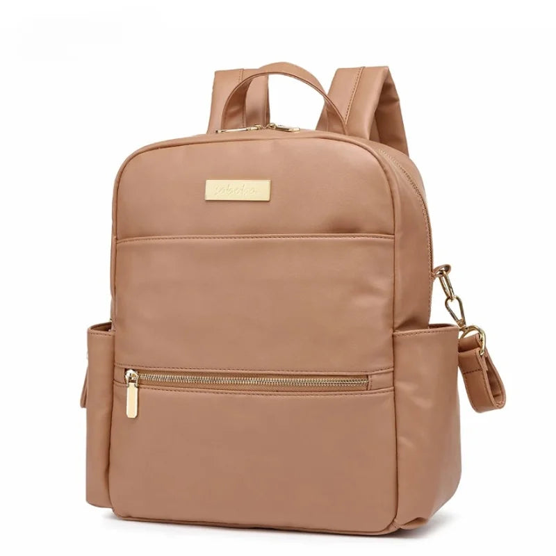 Sac à dos à langer imperméable rose 